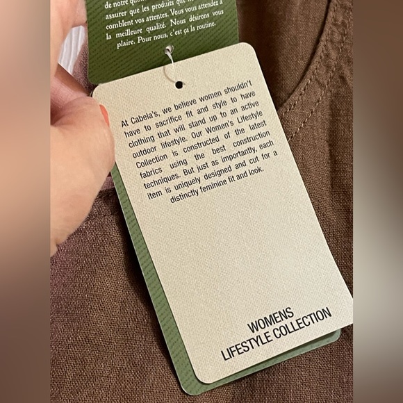 Cabela’s Women’s Linen Blend Cargo Pants Balsamic Brown Color Size 14 NWT - Picture 10 of 16